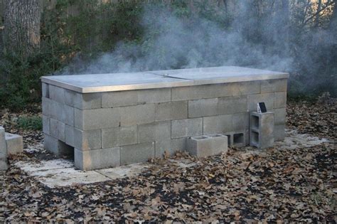 diy concrete block smoker